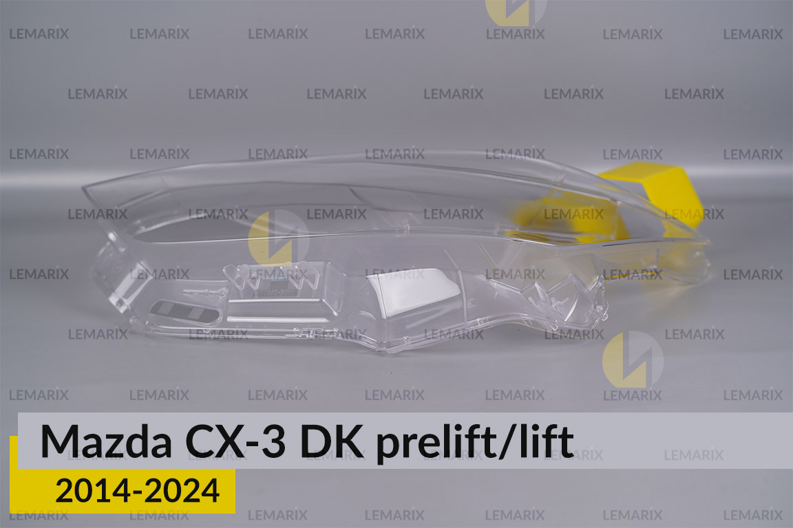 Скло фари Mazda CX-3 DK (2014-2026) дорест/рест ліве