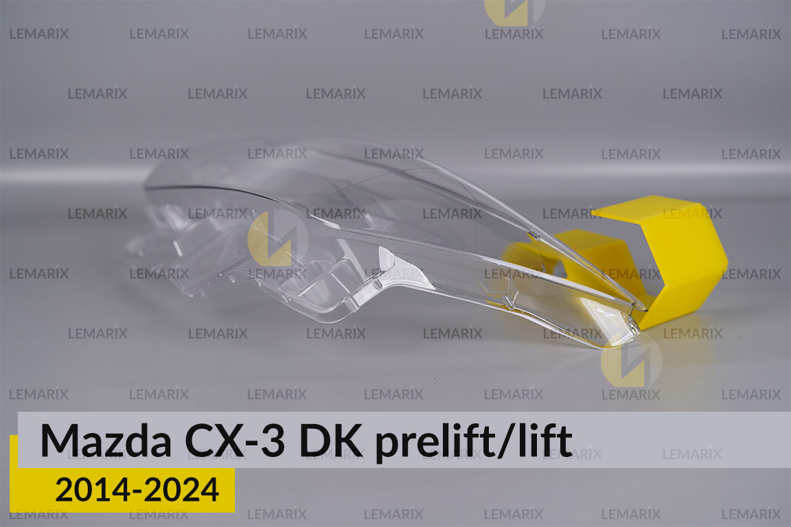 Скло фари Mazda CX-3 DK (2014-2026) дорест/рест ліве