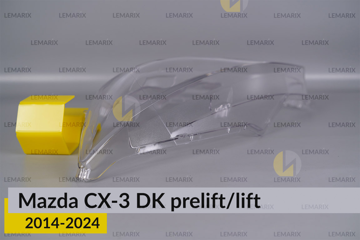 Скло фари Mazda CX-3 DK (2014-2026) дорест/рест ліве