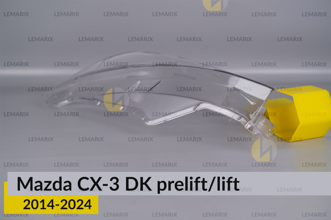 Скло фари Mazda CX-3 DK (2014-2026) дорест/рест ліве