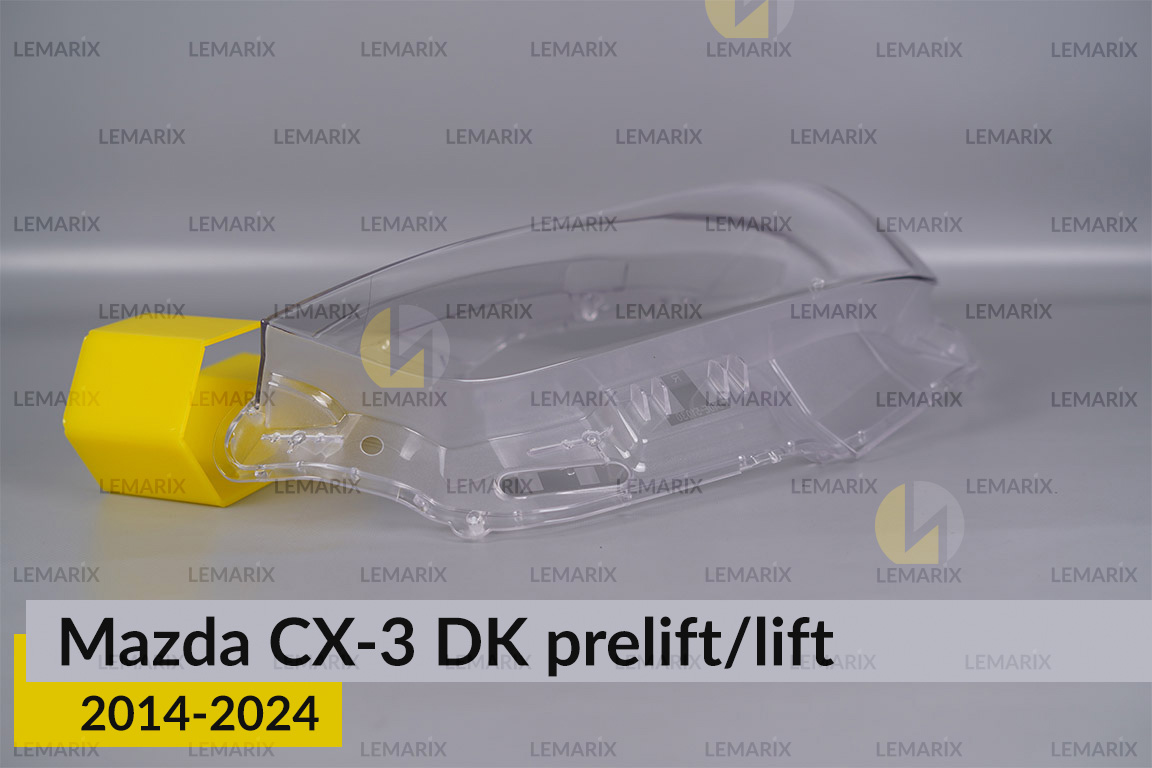 Скло фари Mazda CX-3 DK (2014-2026) дорест/рест ліве