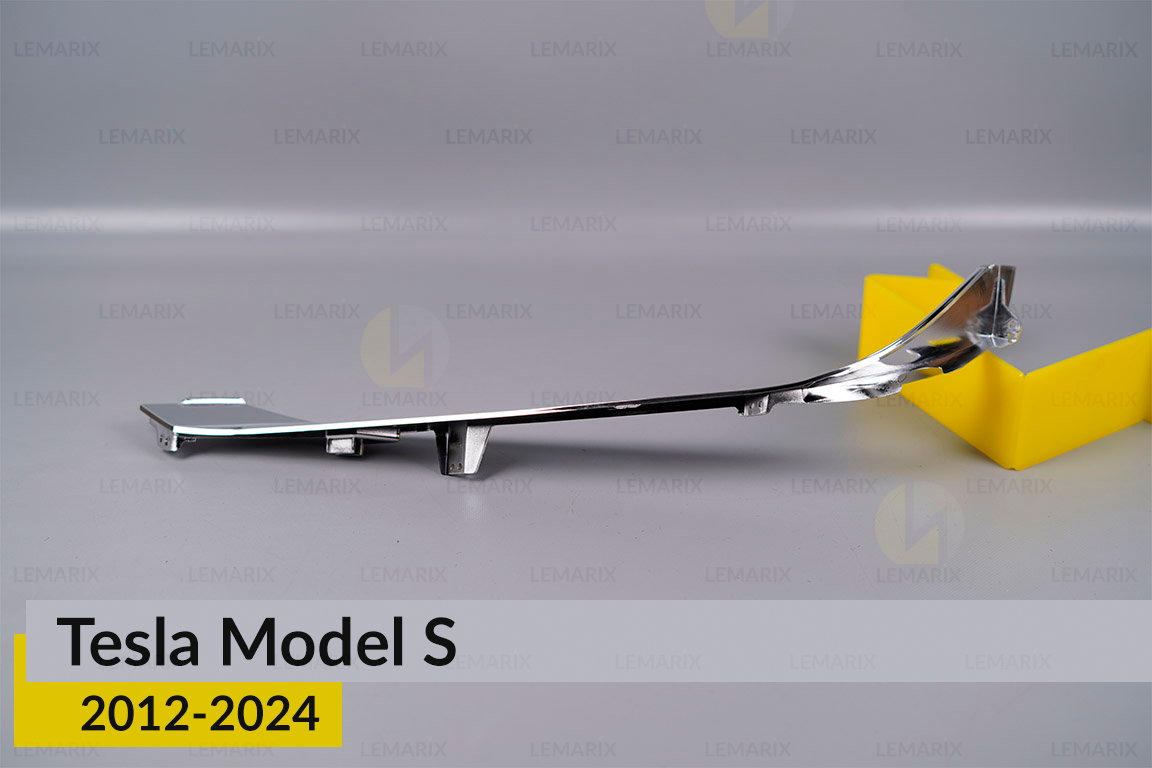 Хромированная декоративная маска нижняя Tesla Model S (2012-2024) левая