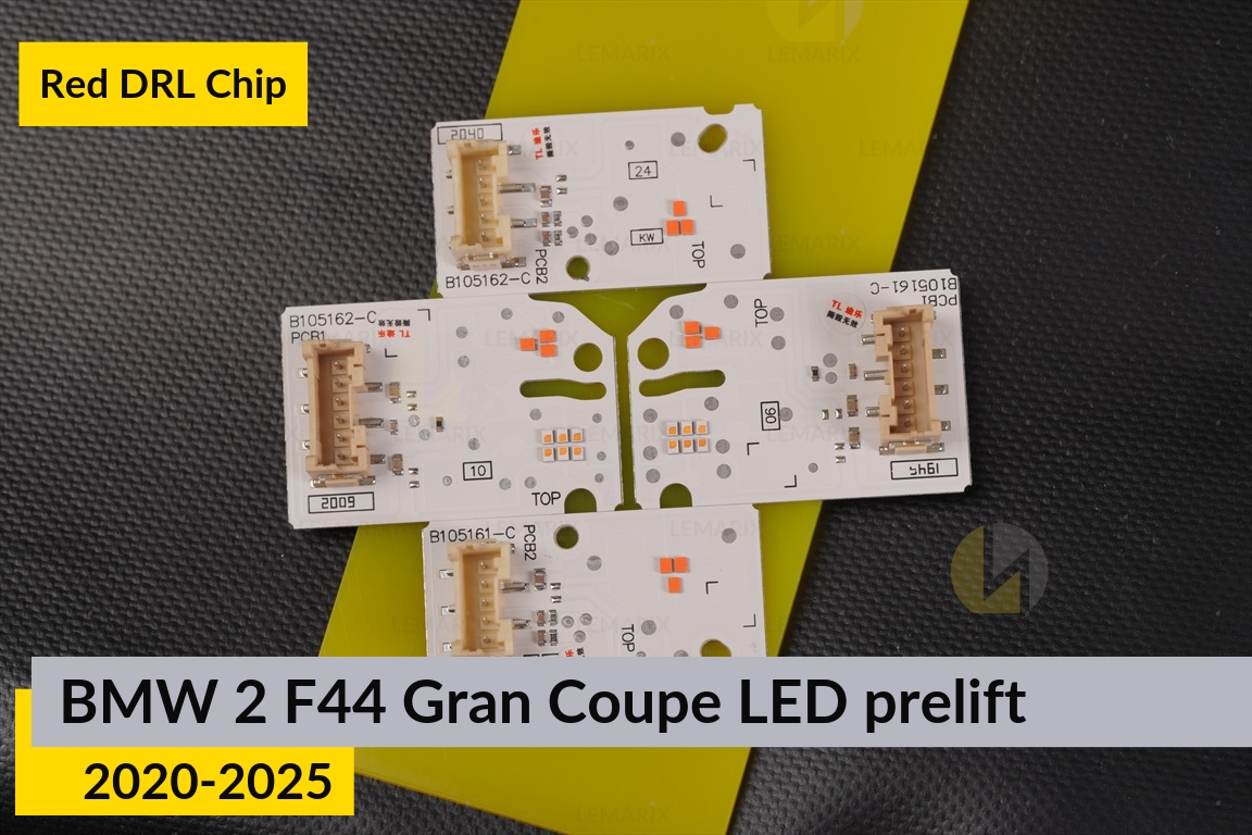 Красные LED DRL чипы дхо плата BMW 2 F44 Gran Coupe LED (2020-2025) дорест (4 шт.)