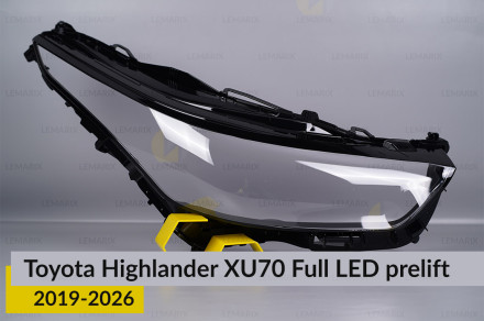 Скло фари Toyota Highlander XU70 Full LED (2019-2026) дорест праве