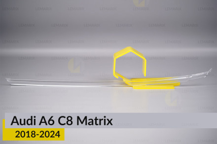 Блок світловода фари Audi A6 C8 Matrix (2018-2024) довгий верхній лівий