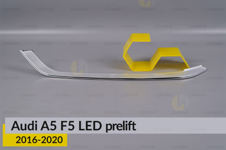 Хромована декоративна маска нижня Audi A5 F5 LED (2016-2020) дорест ліва