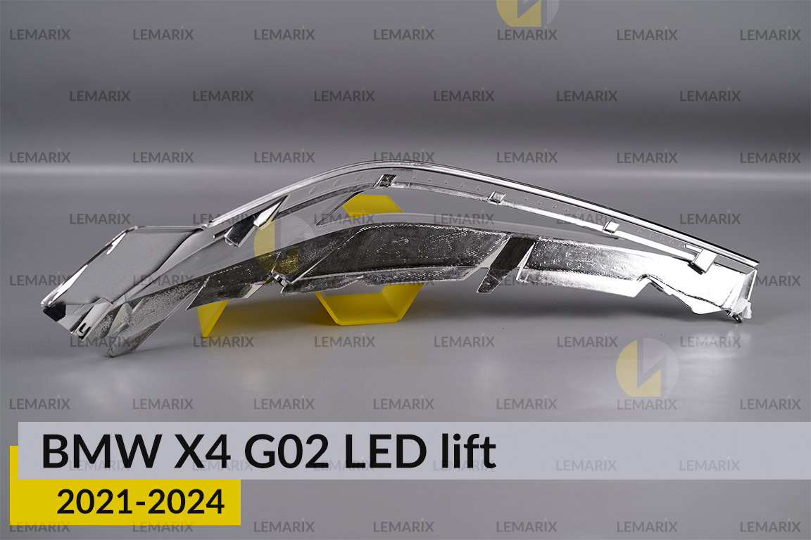 Хромована декоративна маска верхня BMW X4 G02 LED (2021-2024) рест права