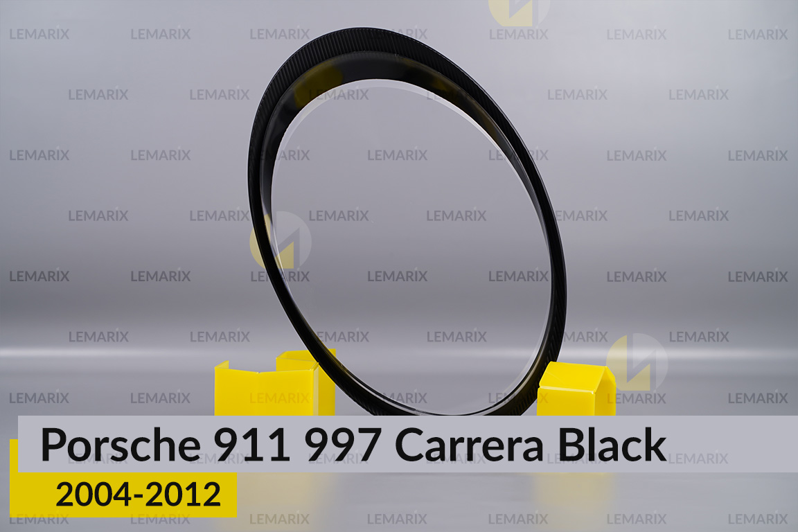 Стекло фары Porsche 911 997 Carrera Black (2004-2012) левое