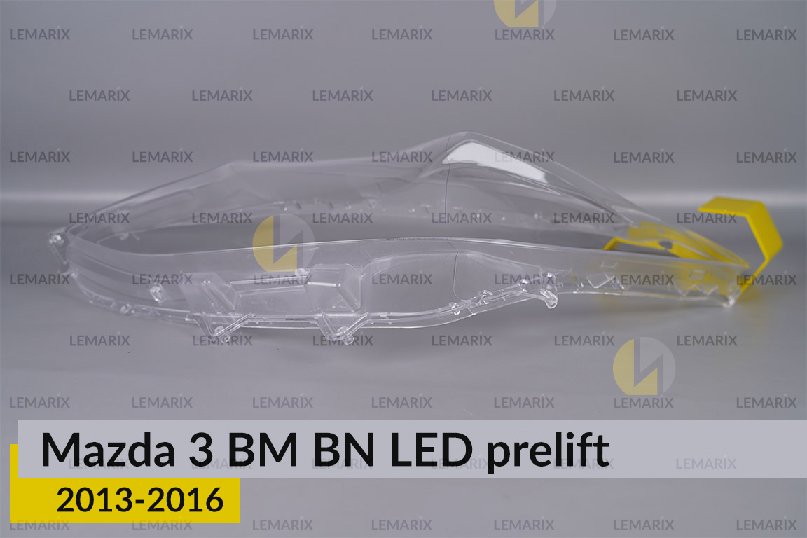 Скло фари Mazda 3 BM BN LED (2013-2016) дорест ліве