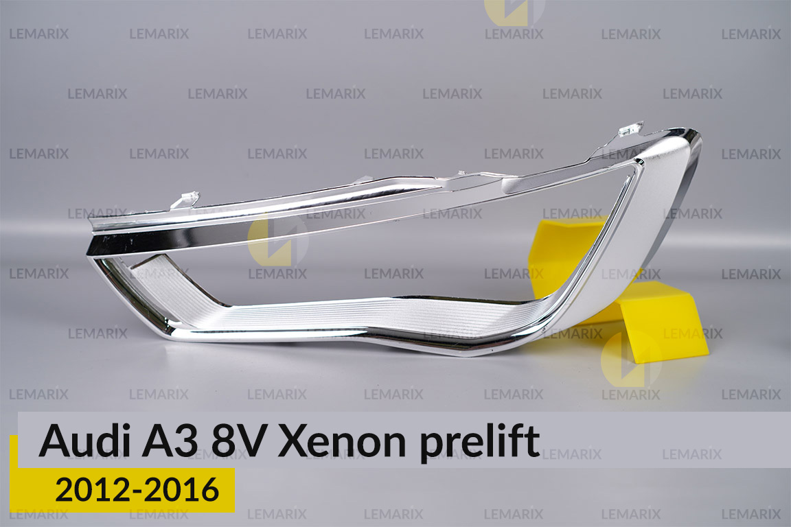 Хромированная декоративная маска Audi A3 8V Xenon (2012-2016) дорест левая