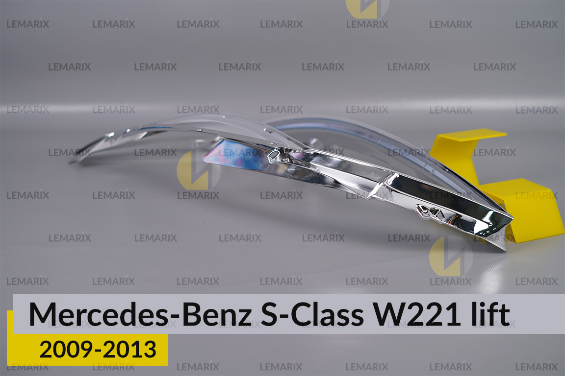 Хромована декоративна маска Mercedes-Benz S-Class W221 (2009-2013) рест ліва