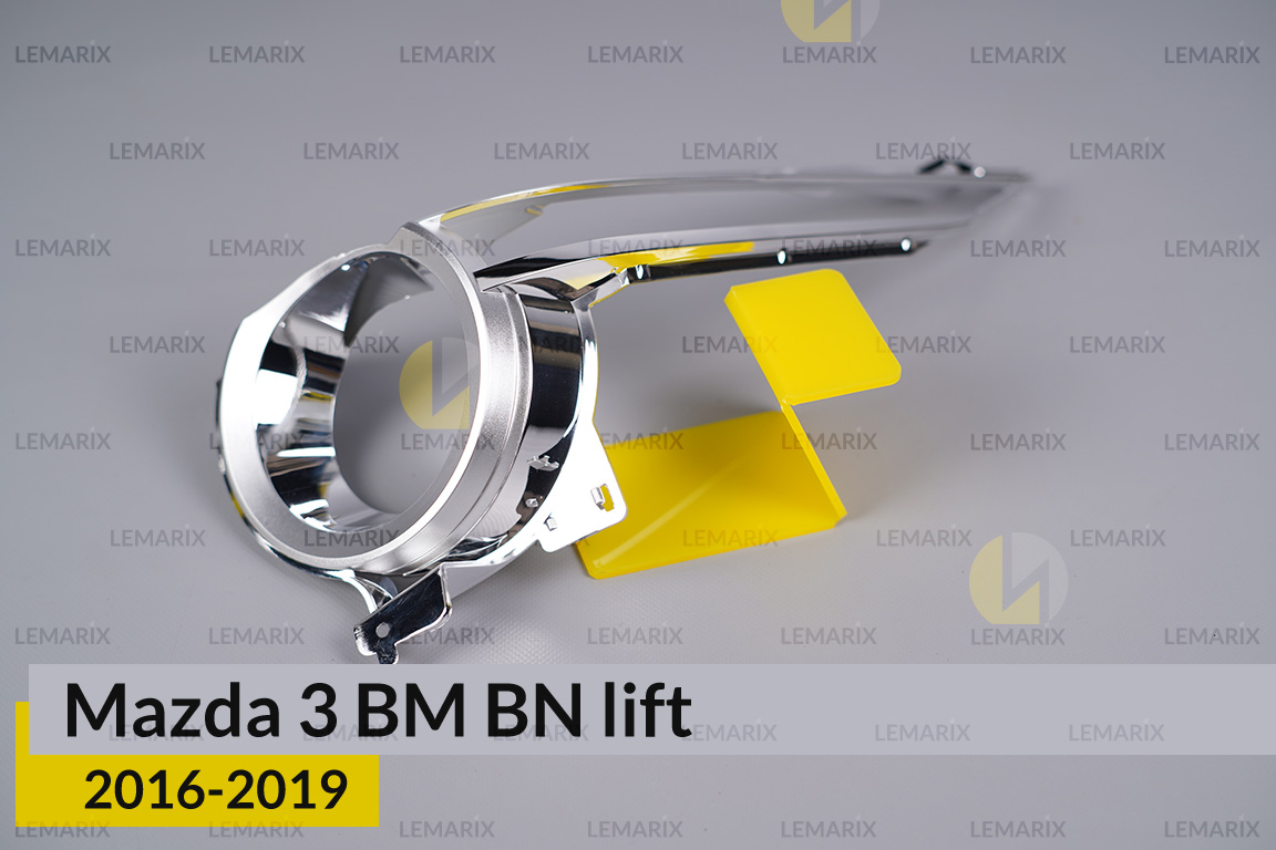 Хромована маска Mazda 3 BM BN (2016-2019) рест ліва