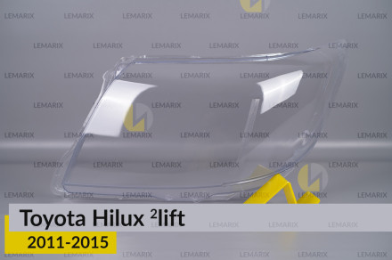 Стекло фары Toyota Hilux (2011-2015) 2 рест левое