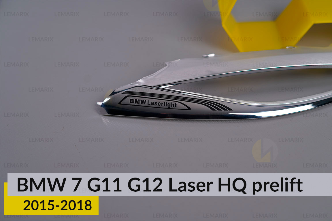 Хромированная декоративная маска верхняя BMW 7 G11 G12 Laser HQ (2015-2018) дорест правая