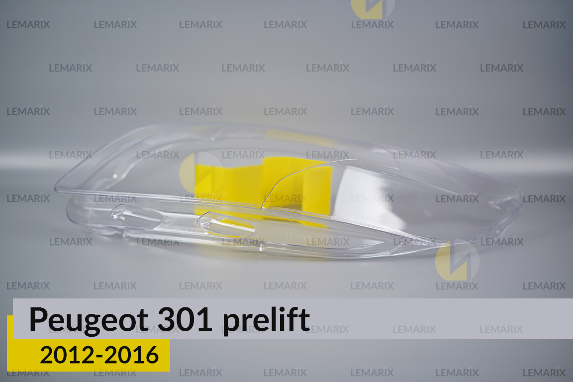 Стекло фары Peugeot 301 (2012-2016) дорест левое
