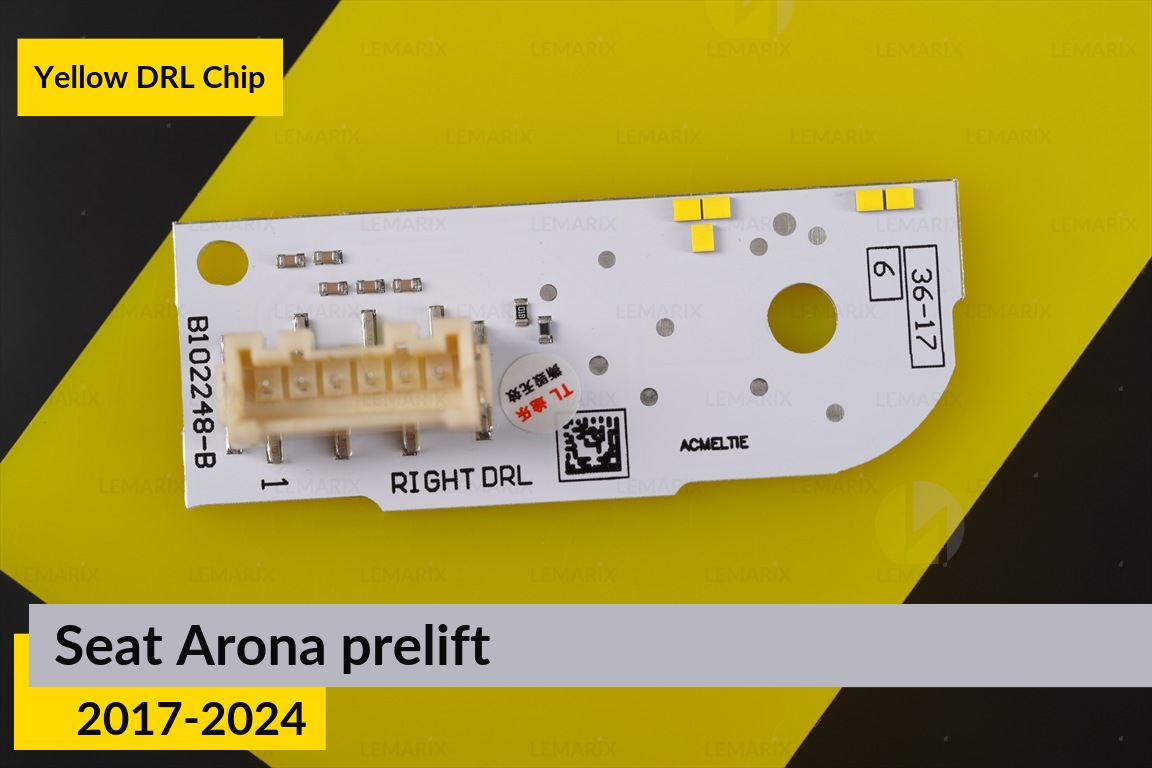 Желтые LED DRL чипы дхо плата Seat Arona (2017-2024) дорест/ 1 рест (2 шт.)