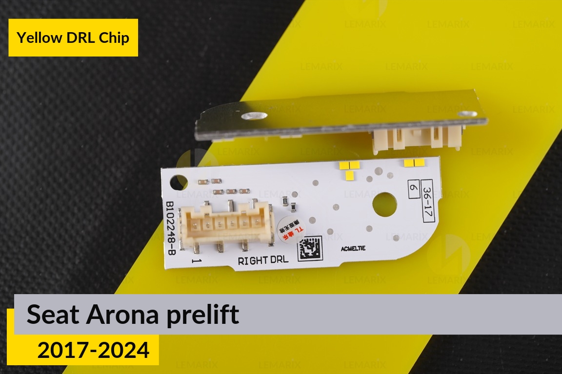 Желтые LED DRL чипы дхо плата Seat Arona (2017-2024) дорест/ 1 рест (2 шт.)