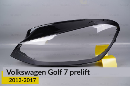 Скло фари VW Volkswagen Golf 7 (2012-2017) дорест ліве