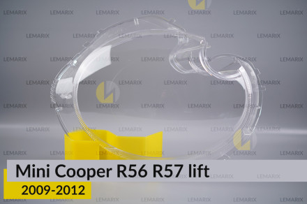 Стекло фары Mini Cooper Hatch Cabrio R56 R57 (2009-2012) рест правое