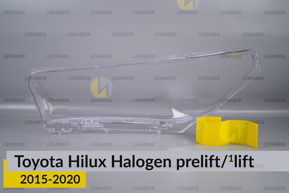 Стекло фары Toyota Hilux Halogen (2015-2020) дорест/1 рест правое