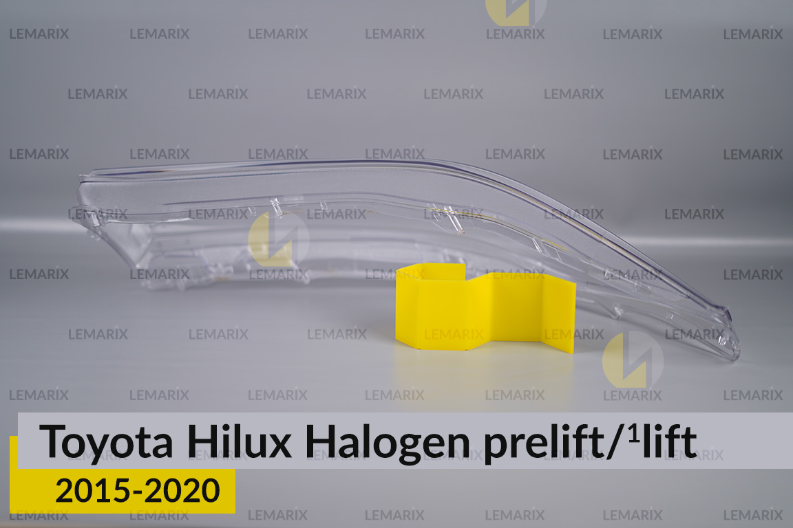 Стекло фары Toyota Hilux Halogen (2015-2020) дорест/1 рест правое