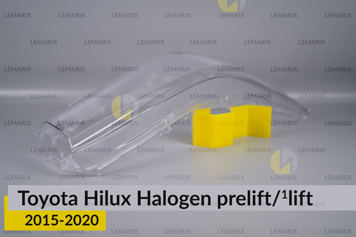 Стекло фары Toyota Hilux Halogen (2015-2020) дорест/1 рест правое