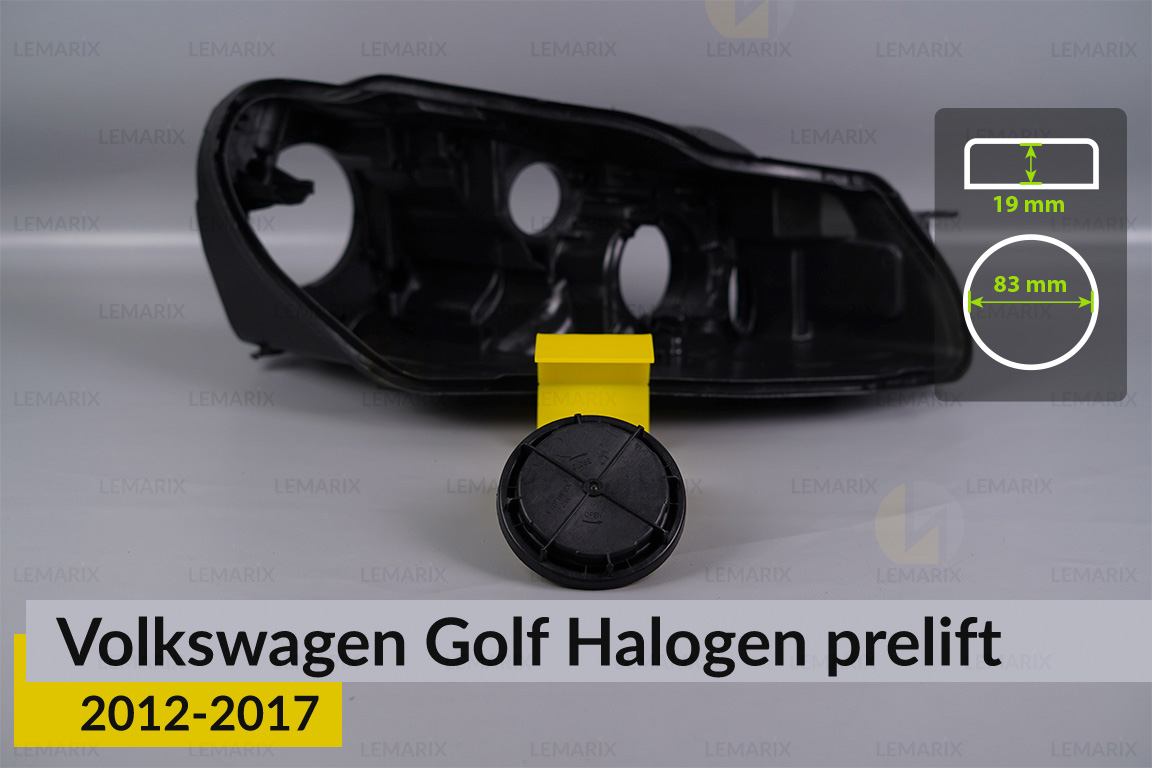 Крышка колпак заглушка фары VW Volkswagen Golf 7 Halogen (2012-2017) дорест левая/правая