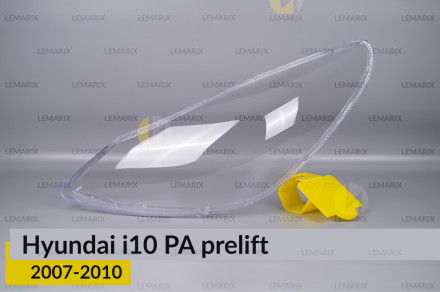Стекло фары Hyundai i10 PA (2007-2010) дорест левое