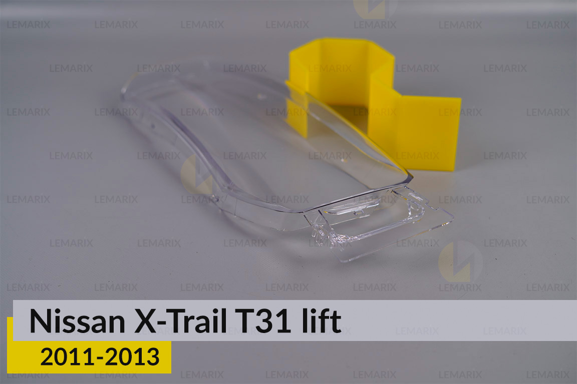 Стекло фары Nissan X-Trail T31 верхнее (2011-2013) рест правое