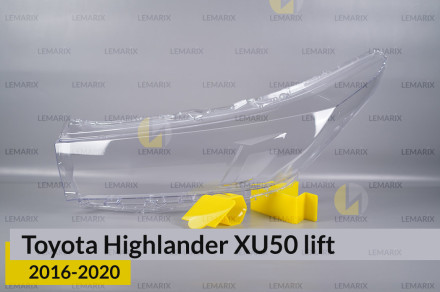 Скло фари Toyota Highlander XU50 (2016-2020) рест ліве