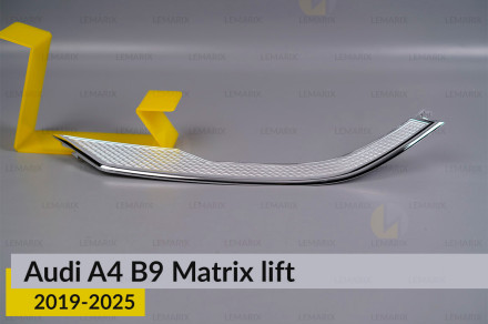 Хромована декоративна маска нижня Audi A4 B9 Matrix (2019-2025) рест права