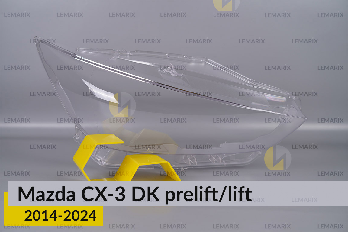 Скло фари Mazda CX-3 DK (2014-2026) дорест/рест праве
