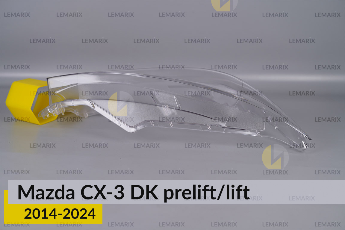 Скло фари Mazda CX-3 DK (2014-2026) дорест/рест праве