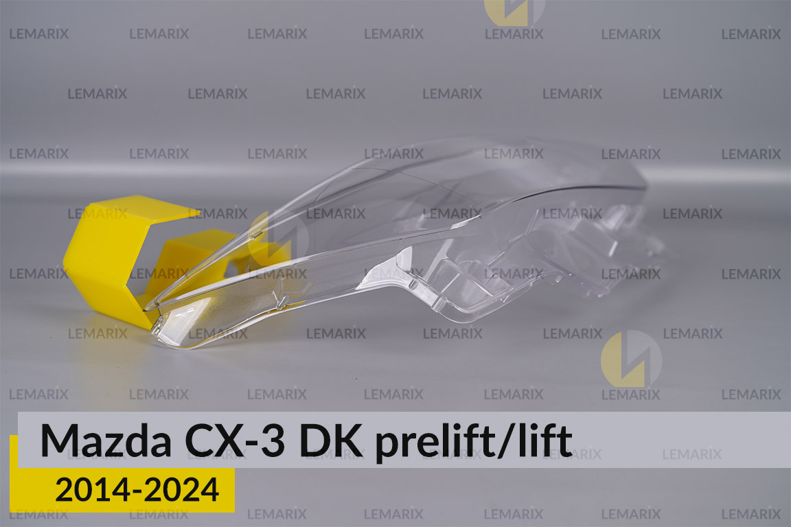 Скло фари Mazda CX-3 DK (2014-2026) дорест/рест праве