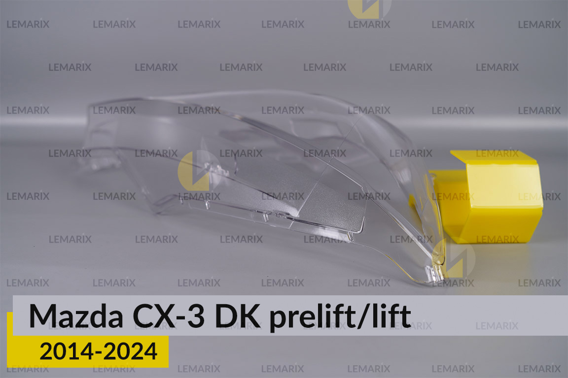 Скло фари Mazda CX-3 DK (2014-2026) дорест/рест праве
