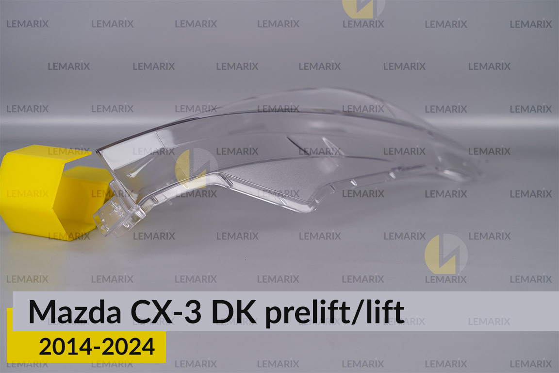 Скло фари Mazda CX-3 DK (2014-2026) дорест/рест праве