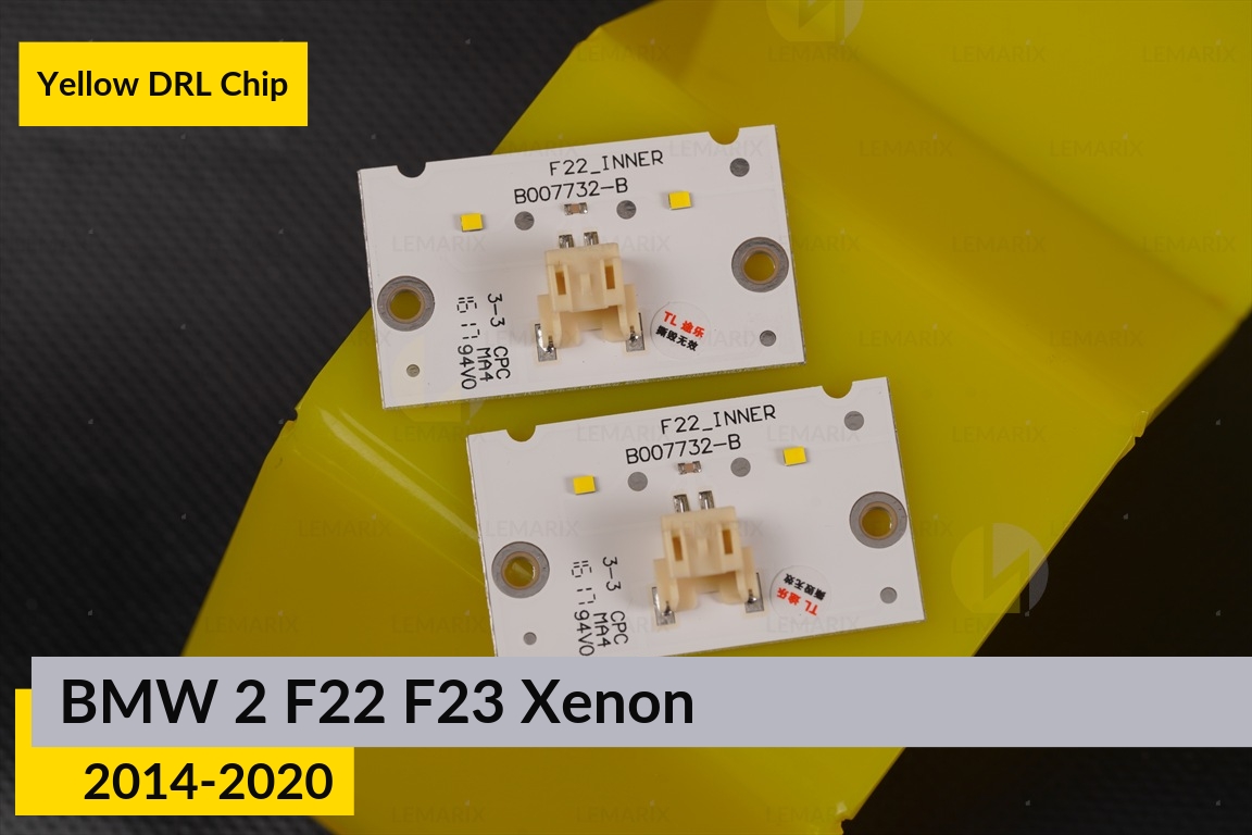 Жовті LED DRL чіпи дхо плата BMW 2 F22 F23 Xenon (2014-2020) (4 шт.)