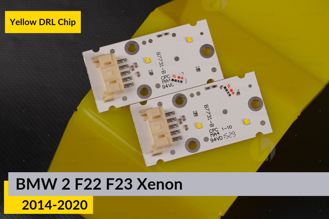 Жовті LED DRL чіпи дхо плата BMW 2 F22 F23 Xenon (2014-2020) (4 шт.)