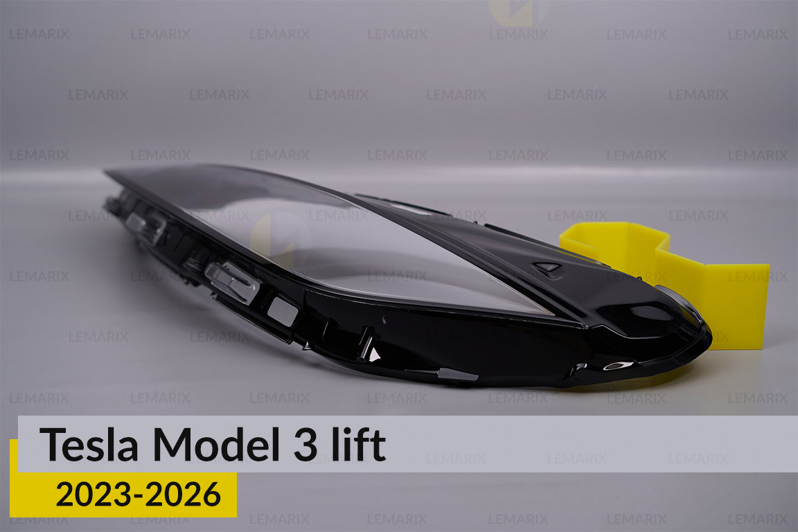 Стекло фары Tesla Model 3 (2023-2026) рест левое