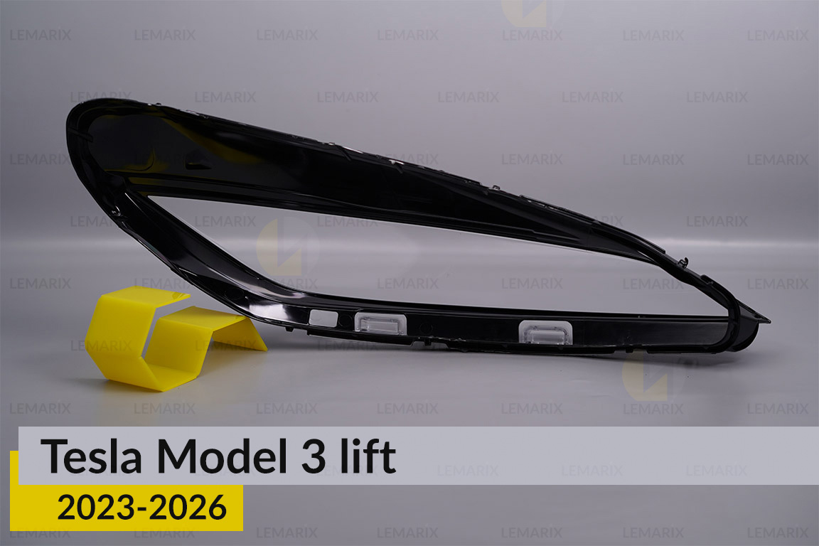 Стекло фары Tesla Model 3 (2023-2026) рест левое