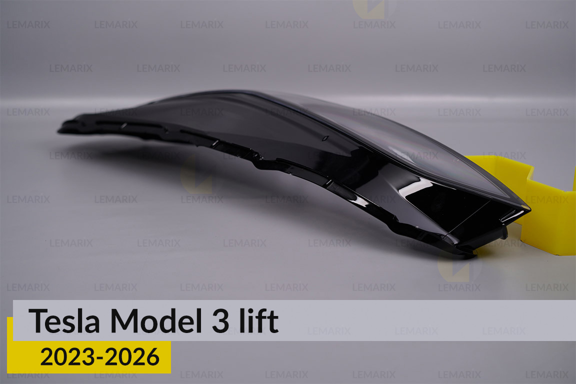 Стекло фары Tesla Model 3 (2023-2026) рест левое