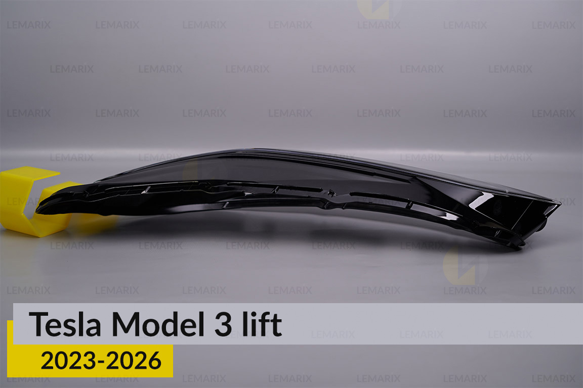Стекло фары Tesla Model 3 (2023-2026) рест левое
