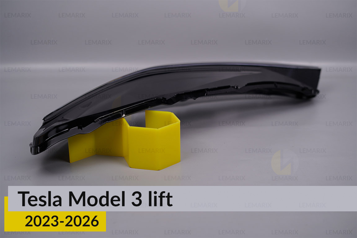 Стекло фары Tesla Model 3 (2023-2026) рест левое