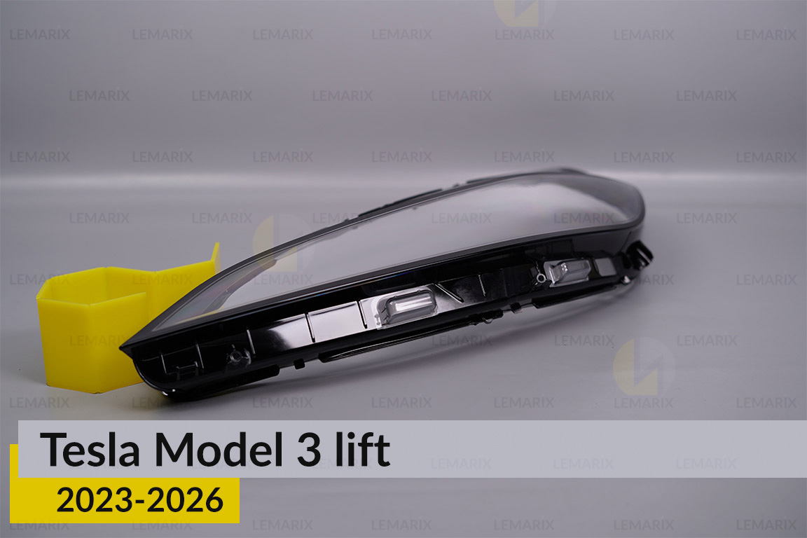 Стекло фары Tesla Model 3 (2023-2026) рест левое