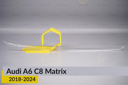 Блок світловода фари Audi A6 C8 Matrix (2018-2024) довгий верхній правий
