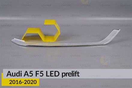 Хромована декоративна маска нижня Audi A5 F5 LED (2016-2020) дорест права