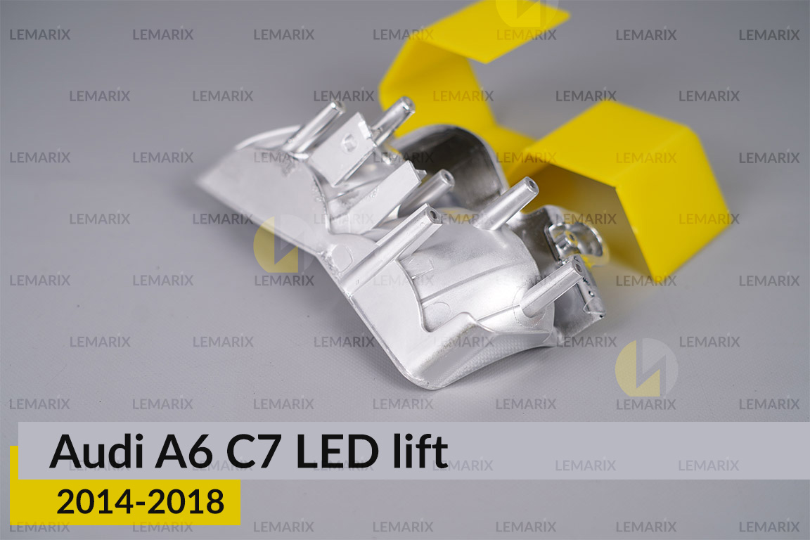 Хромований відбивач дальнього світла Audi A6 C7 LED (2014-2018) рест лівий