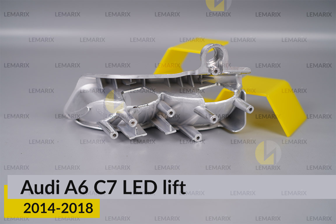 Хромований відбивач дальнього світла Audi A6 C7 LED (2014-2018) рест лівий