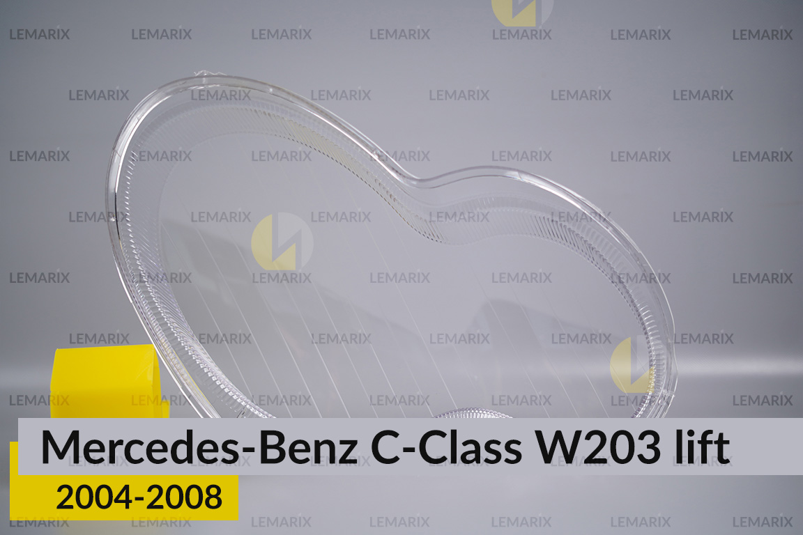 Скло фари Mercedes-Benz C-Class W203 (2004-2008) рест ліве