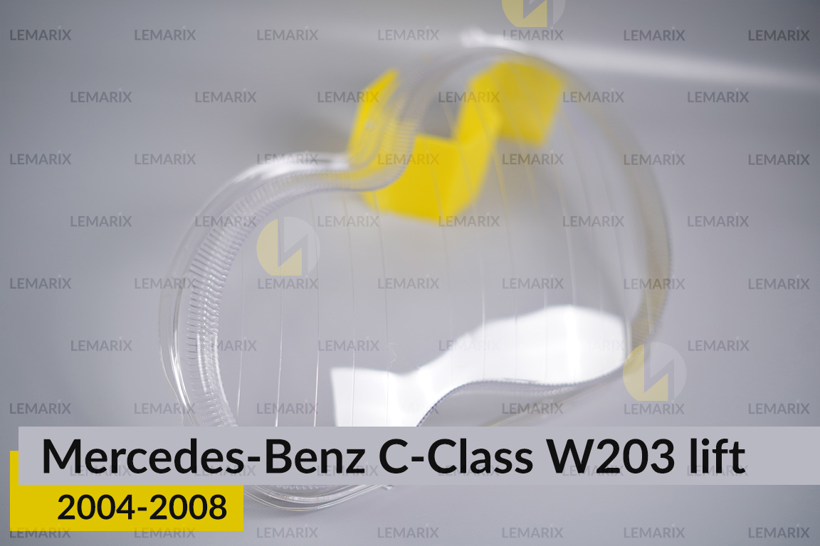 Скло фари Mercedes-Benz C-Class W203 (2004-2008) рест ліве